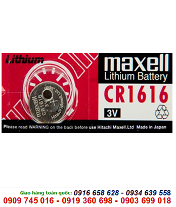 Maxell CR1616; Pin 3v lithium Maxell CR1616 chính hãng 